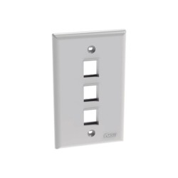 Placa De Pared Vertical Salida Para 3 Puertos Keystone Color Blanco