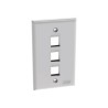 Placa De Pared Vertical Salida Para 3 Puertos Keystone Color Blanco