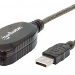 Cable USB  Extension MANHATTAN 10 m USB A USB A Macho/hembra Negro TL1