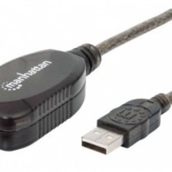 Cable USB  Extension MANHATTAN 10 m USB A USB A Macho/hembra Negro TL1