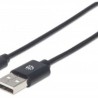 354929 Cable para Dispositivos USB C de Alta Velocidad. USB 2.0 A macho/ C macho 480 Mbps Longitud 2 m Color  Negro TL1