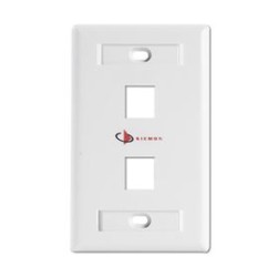 Placa De Pared Keystone De 2 Salidas Color Blanco Para Jacks Keystone Zmax Y Max