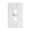 Placa De Pared Keystone De 2 Salidas Color Blanco Para Jacks Keystone Zmax Y Max
