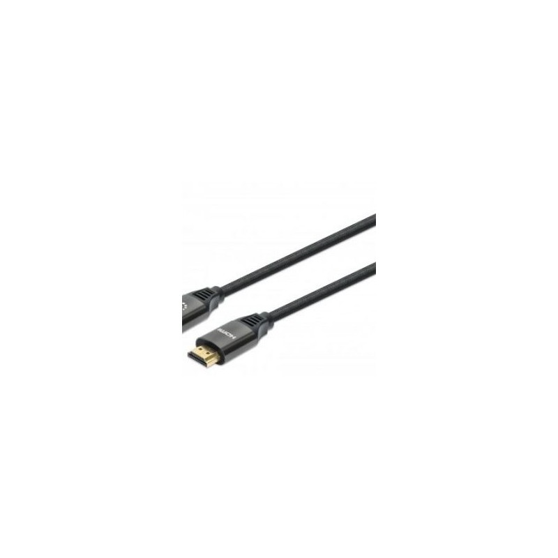 Cable HDMI 2.1 Textil 8K60Hz o 4K120Hz con Ethernet MANHATTAN 355957 3 m Macho Negro SBNB600