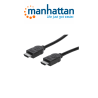 Manhattan 306133 Cable Hdmi De Alta Velocidad De 5m / Macho A Macho / Blindado / Color Negro / Resolución 4k30hz / Soporta Hasta