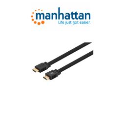 Manhattan 355629  Cable Hdmi Plano De Alta Velocidad Con Ethernet 4k  60hz Uhd Hdmi Macho A Macho 3 M (10 Pies) Hdr Hec Arc Cont