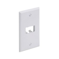Placa De Pared Vertical Clásica Salida Para 2 Puertos Minicom Color Blanco