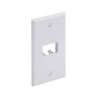 Placa De Pared Vertical Clásica Salida Para 2 Puertos Minicom Color Blanco