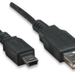 Cable PC MANHATTAN 18 m USB A MiniUSB B Macho/Macho Negro TL1