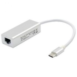 Convertidor USB Tipo C a RJ45 BROBOTIX 651879 USB C RJ45 15 cm Plata TL1