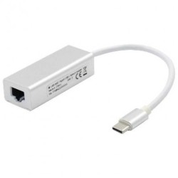 Convertidor USB Tipo C a RJ45 BROBOTIX 651879 USB C RJ45 15 cm Plata TL1
