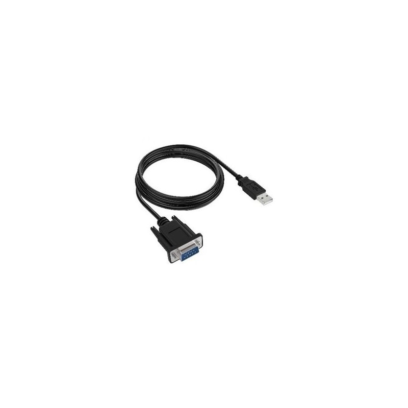 Convertidor USB A Serial DB9M  BROBOTIX 963579  Serial DB9 / RS232 USB 2.0 A Macho/Macho 18 m Negro TL1