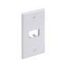 Placa De Pared Vertical Clásica Salida Para 2 Puertos Minicom Color Blanco