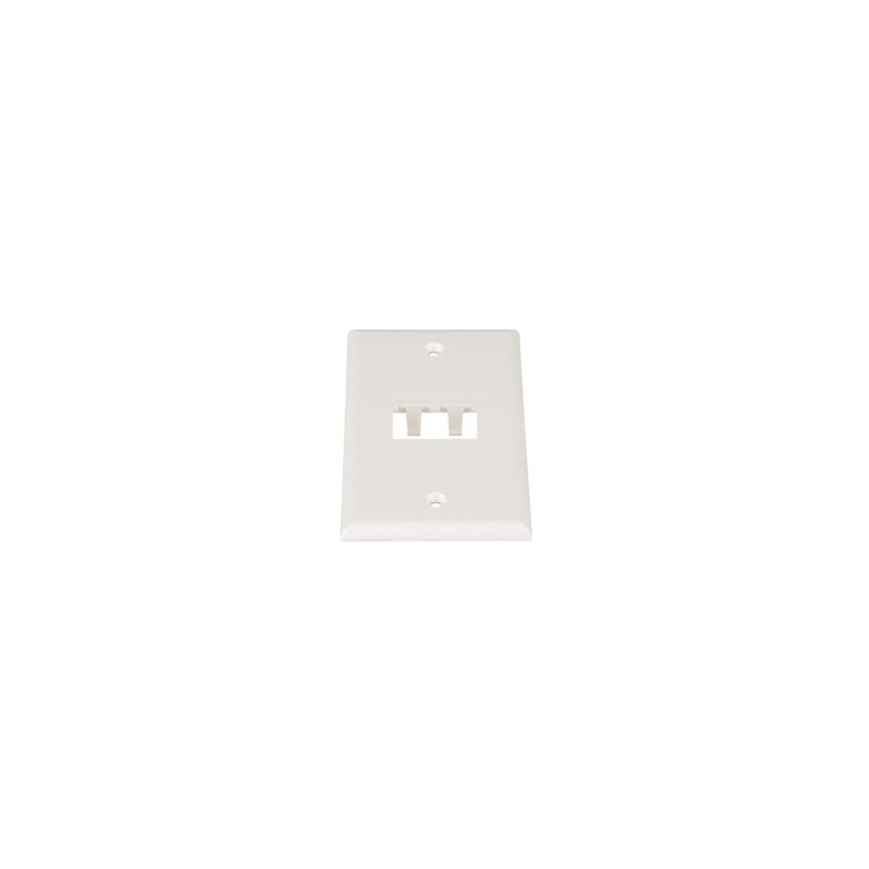 Placa De Pared Vertical Clásica Salida Para 2 Puertos Minicom Color Blanco Mate