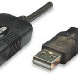 Cable USB MANHATTAN  20 m USB A USB A Macho/hembra Negro TL1