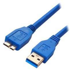 Cable USB BROBOTIX 364105 USB MicroUSB B Macho/Macho Azul IDCARDKR2K