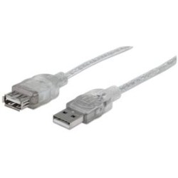 Cable USB  Extension MANHATTAN 3 m USB A USB A Macho/hembra TL1