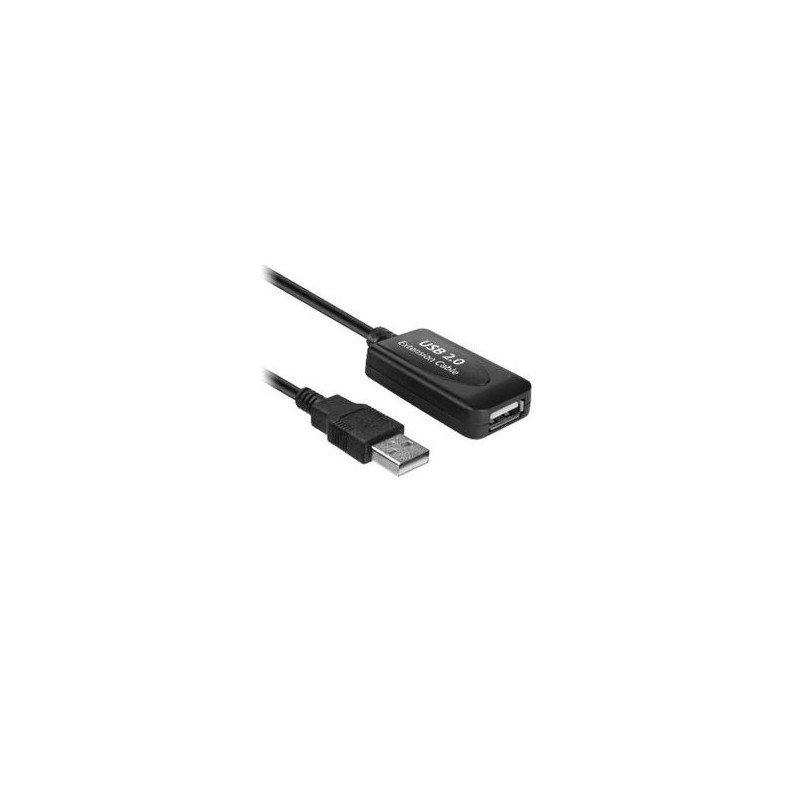 Cable USB V2.0 Extensión Activa BROBOTIX 372782 USB Tipo A macho USB Tipo A hembra Macho/hembra 15 m Negro TL1