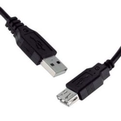 Cable GETTTECH JL3520 USB 2.0 USB AExtensión Negro 1.5 mts TL1