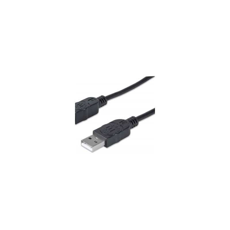 333368 Cable para Dispositivos USB B de Alta Velocidad.  USB 2.0 A macho/ B macho 480 Mbps 1.8 m Negro TL1