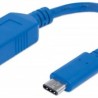353540 Cable para Dispositivos USBC de Súper Velocidad USB 3.2 Gen 1 C macho/ A hembra 5 Gbps 15 cm Azul TL1