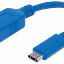 353540 Cable para Dispositivos USBC de Súper Velocidad USB 3.2 Gen 1 C macho/ A hembra 5 Gbps 15 cm Azul TL1