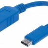 353540 Cable para Dispositivos USBC de Súper Velocidad USB 3.2 Gen 1 C macho/ A hembra 5 Gbps 15 cm Azul TL1