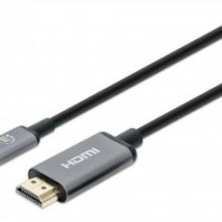 MH USBC to HDMI adapter cable  2M 4K60Hz MANHATTAN 153607 USBC HDMI Negro/Plata 2 m TL1