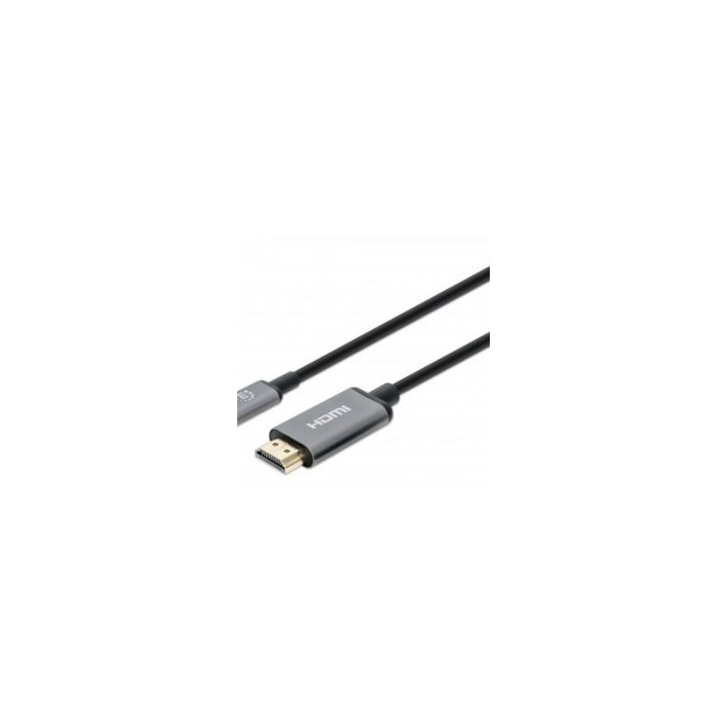MH USBC to HDMI adapter cable  2M 4K60Hz MANHATTAN 153607 USBC HDMI Negro/Plata 2 m TL1