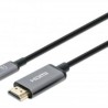 MH USBC to HDMI adapter cable  2M 4K60Hz MANHATTAN 153607 USBC HDMI Negro/Plata 2 m TL1