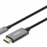 MH USBC to HDMI adapter cable  2M 4K60Hz MANHATTAN 153607 USBC HDMI Negro/Plata 2 m TL1