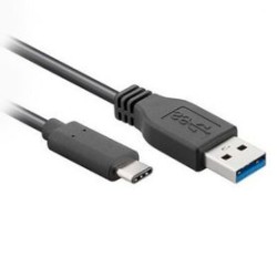Cable USB  BROBOTIX 053121 USB A USB C Macho/Macho 1 m Negro TL1