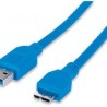393898 Cable para Dispositivos USB MicroB de SúperVelocidad USB 3.2 Gen 1  Macho a MicroB Macho Longitud 1 mColor Azul TL1