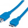 393898 Cable para Dispositivos USB MicroB de SúperVelocidad USB 3.2 Gen 1  Macho a MicroB Macho Longitud 1 mColor Azul TL1