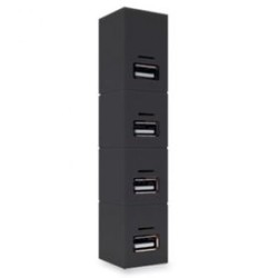 Hub USB V2.0 BASICO 4 Puertos Negro BROBOTIX 1807272 TL1