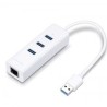 Adaptador USB 2 en 1 con Hub de 3 Puertos USB 3.0 y Adaptador Ethernet Gigabit (UE330) TL1