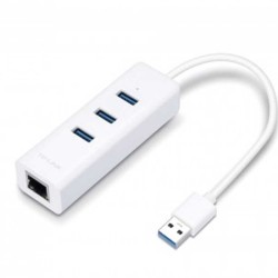 Adaptador USB 2 en 1 con Hub de 3 Puertos USB 3.0 y Adaptador Ethernet Gigabit (UE330) TL1
