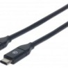 353526 Cable para Dispositivos USBC de SúperVelocidad USB 3.2 Gen 2 C macho/ C macho 10 Gbps 1 m Negro TL1