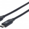 353526 Cable para Dispositivos USBC de SúperVelocidad USB 3.2 Gen 2 C macho/ C macho 10 Gbps 1 m Negro TL1