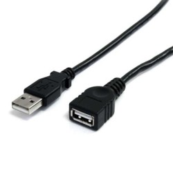 Cable de extensión StarTech.com 3 m USB A USB A Macho/hembra Negro TL1