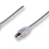 Cable USB tipo B MANHATTAN 45 m USB A USB B Macho/Macho Transparente SBNB600