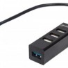 163828 Hub combo USB 3.0 / 2.0 1 puerto USB de SúperVelocidad 3.0 y 3 puertos de AltaVelocidad 2.0  TL1