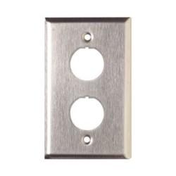 Placa De Pared Reforzada De Acero Inoxidable Para Uso Industrial De 2 Puertos