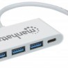 163552 HUB USBC de 3 puertos USBA 3.2 Gen 1 con Power Delivery   SBNB600