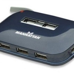Hub USB MANHATTAN 161039 USB 2.0 Azul 7 puertos TL1