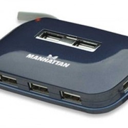 Hub USB MANHATTAN 161039 USB 2.0 Azul 7 puertos TL1