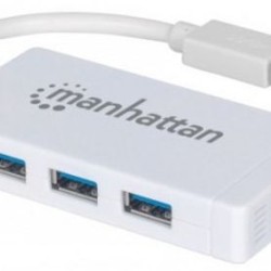 HUB USB 3.0 MANHATTAN 507578 Color blanco 3 puertos TL1