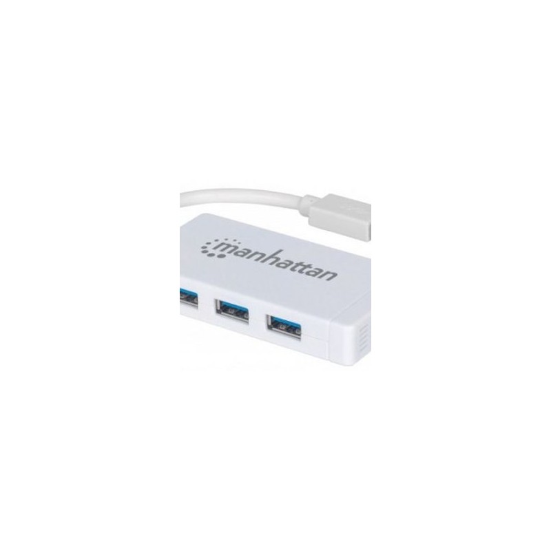 HUB USB 3.0 MANHATTAN 507578 Color blanco 3 puertos TL1