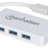 HUB USB 3.0 MANHATTAN 507578 Color blanco 3 puertos TL1