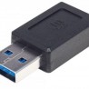 354714 Adaptador de USBA a USBC con Súper Velocidad 10 Gbps Negro. TL1